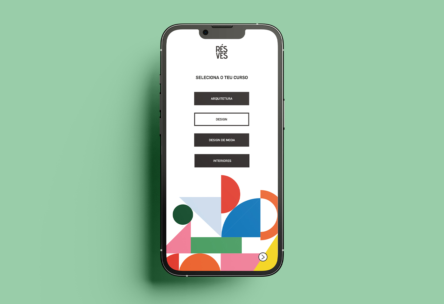 Resves app interface mockup